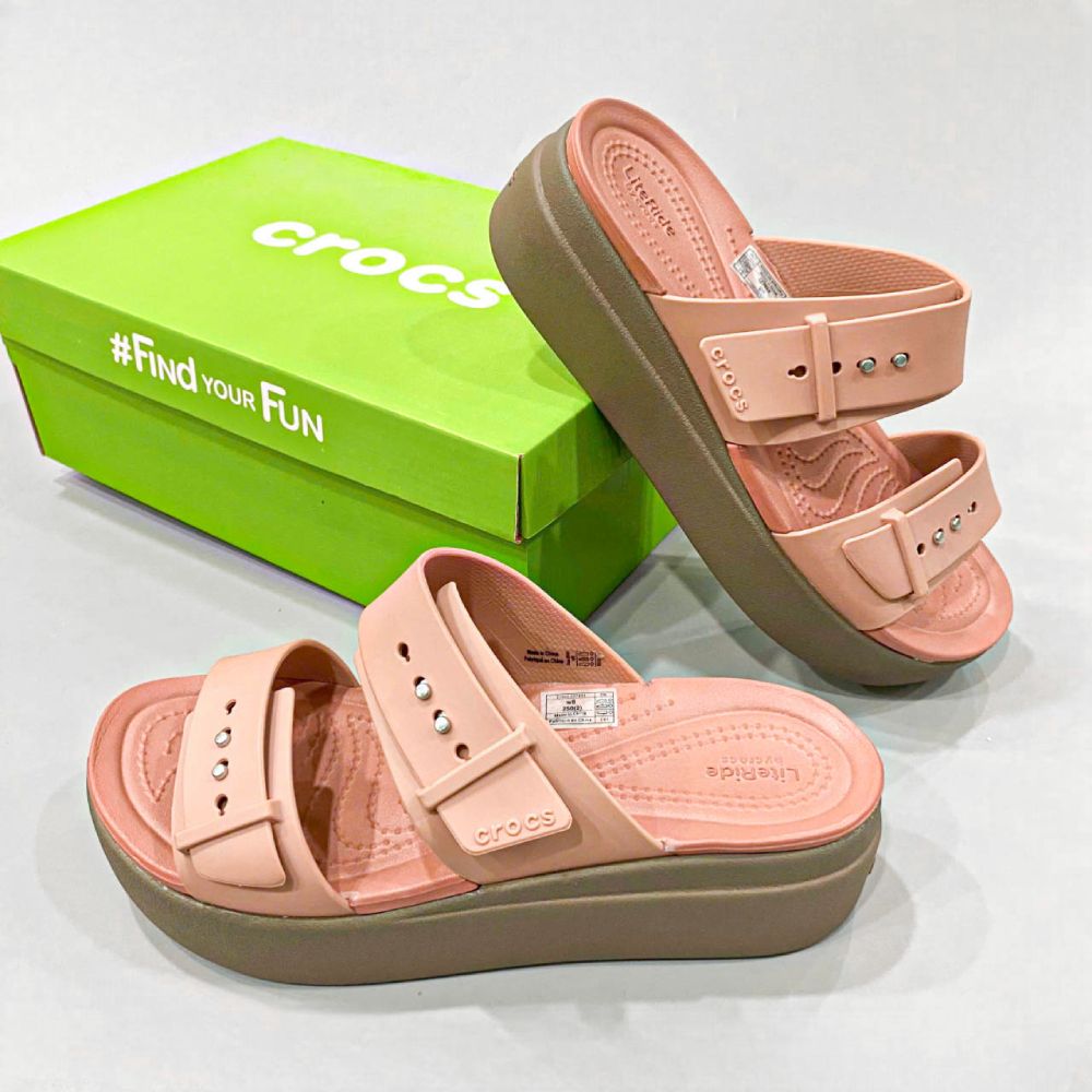  Dép quai ngang đế bánh mỳ Dinas brooklyn mid wedge cài khuy nữ 