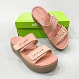  Dép quai ngang đế bánh mỳ Dinas brooklyn mid wedge cài khuy nữ 