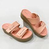  Dép quai ngang đế bánh mỳ Dinas brooklyn mid wedge cài khuy nữ 