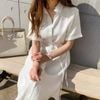Đầm suông nữ Midi dress kèm dây