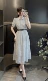  Đầm Suông ZANE kẻ kèm belt 