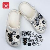  Set Jibbitz charms dây xích giả kim gắn trang trí dép Dinas 