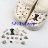  Set Jibbitz charms dây xích giả kim gắn trang trí dép Dinas 