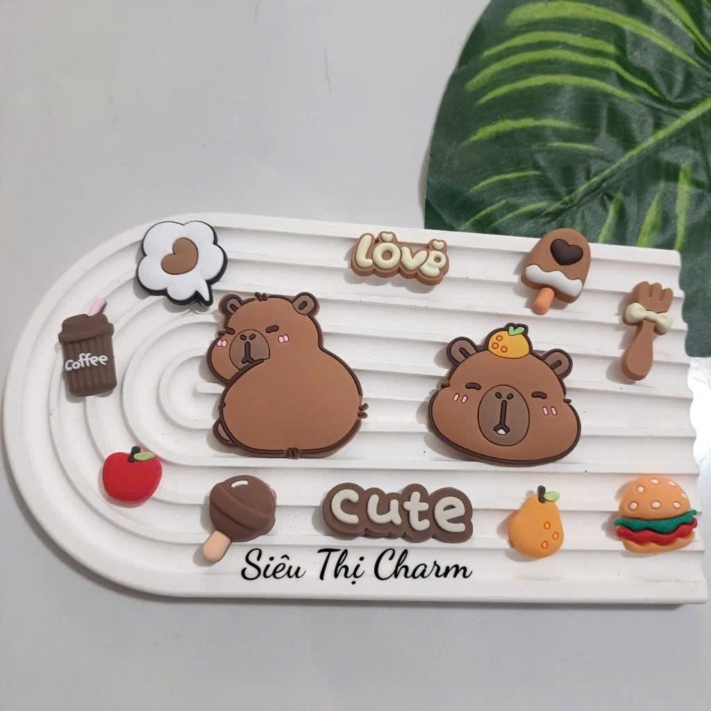  Set jibbitz charm 2D cao cấp gắn trang trí dép Dinas 