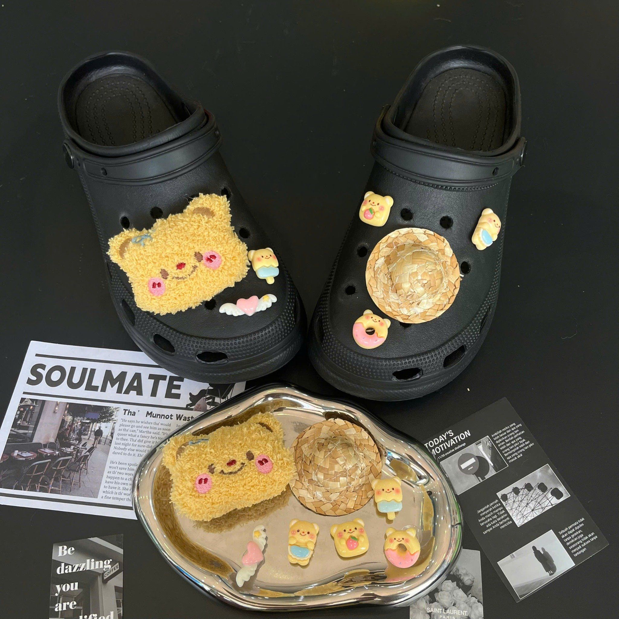  Set charm jibbitz cute nhí nhảnh đa dạng gắn dép 