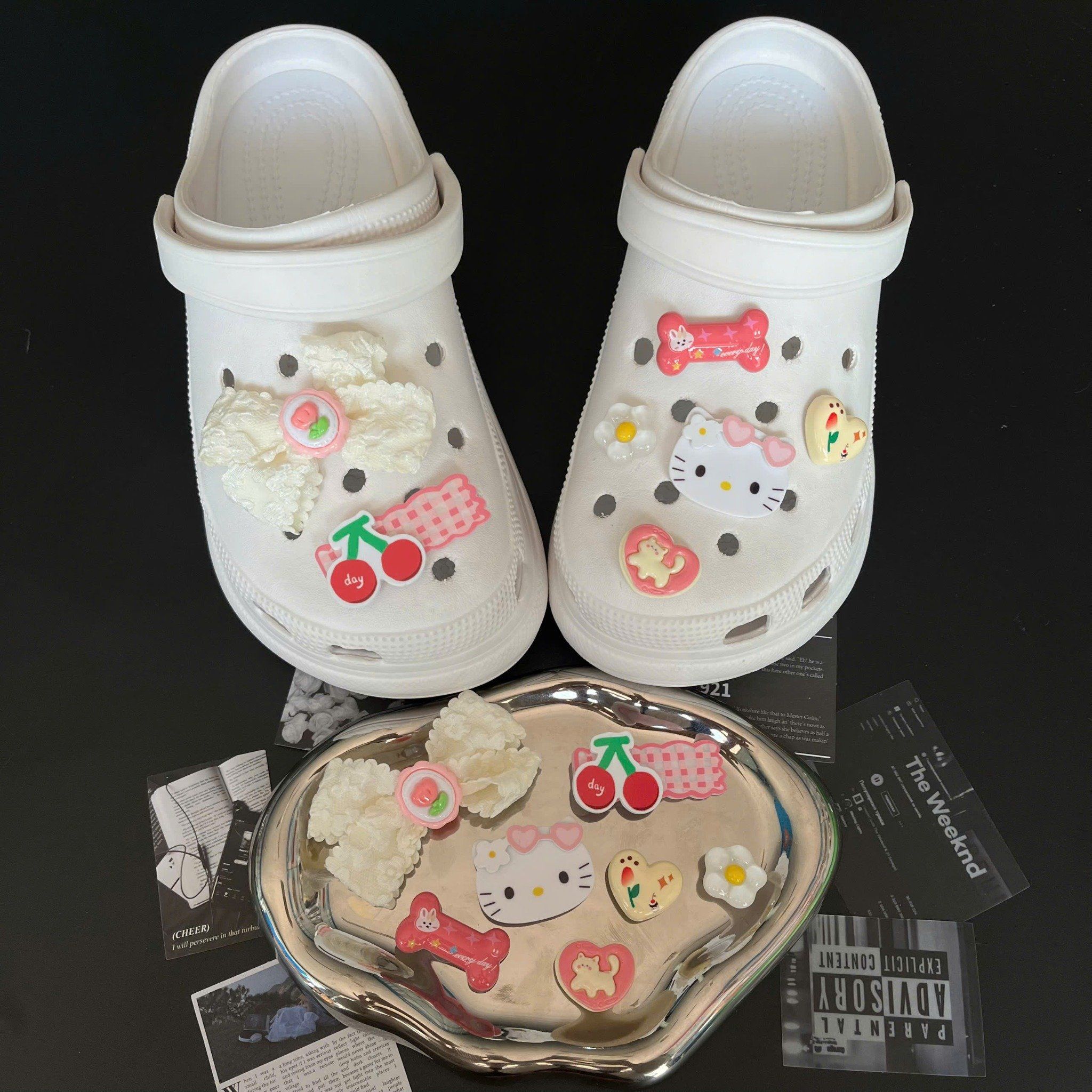  Set charm jibbitz cute nhí nhảnh đa dạng gắn dép 