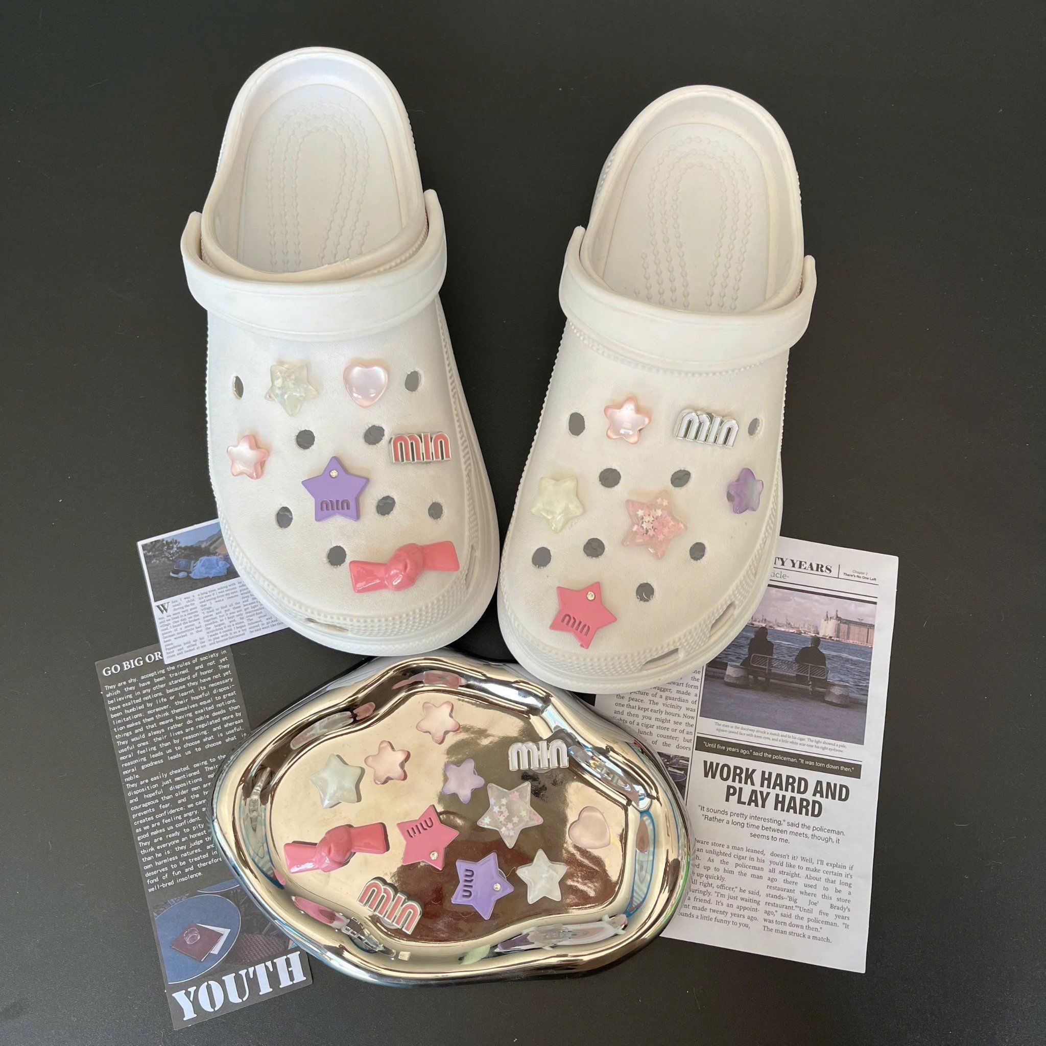  Set charm jibbitz cute nhí nhảnh đa dạng gắn dép 