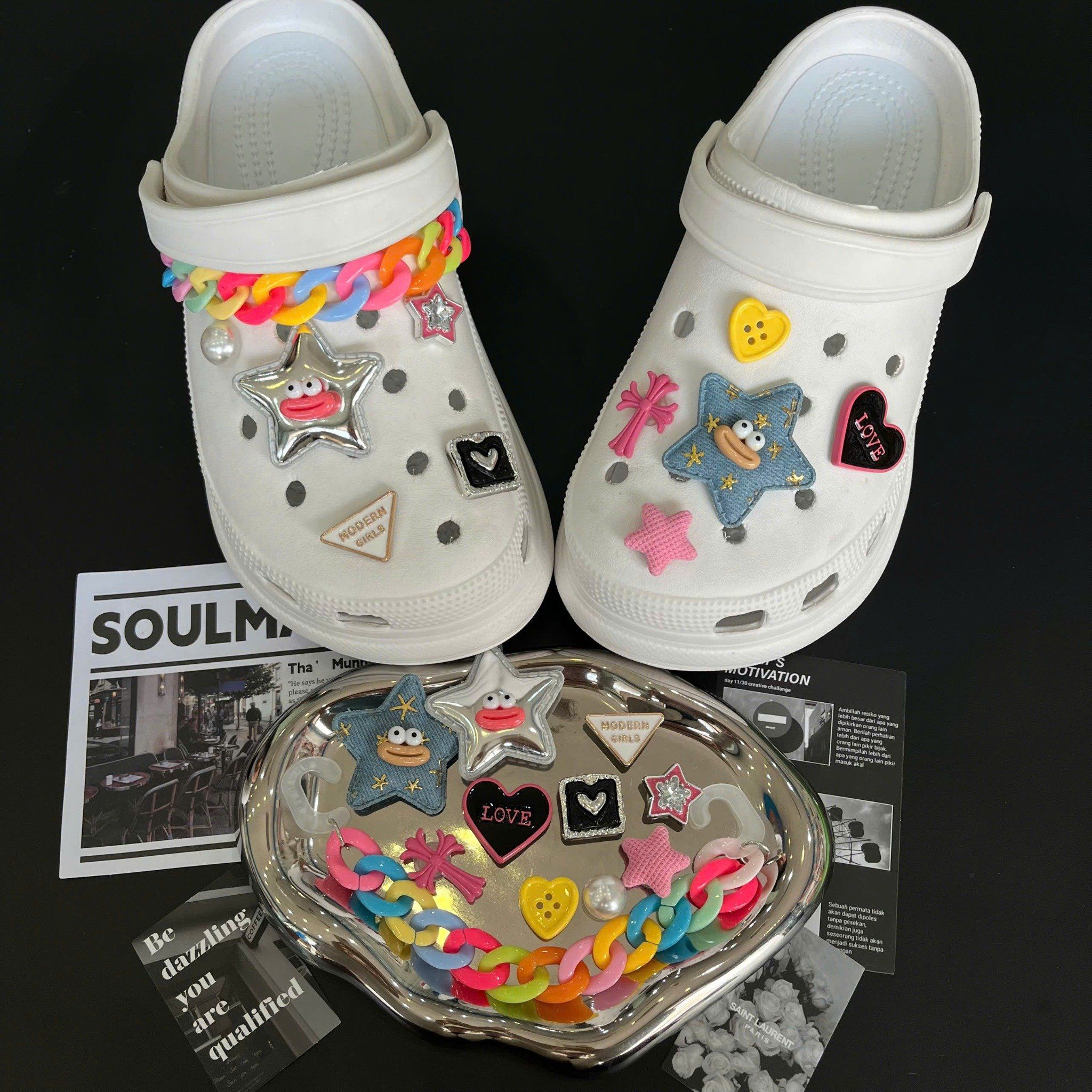  Set charm jibbitz cute nhí nhảnh đa dạng gắn dép 
