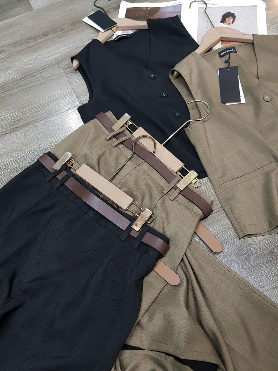  Set Áo Gile Ve.Ro Kèm Belt 