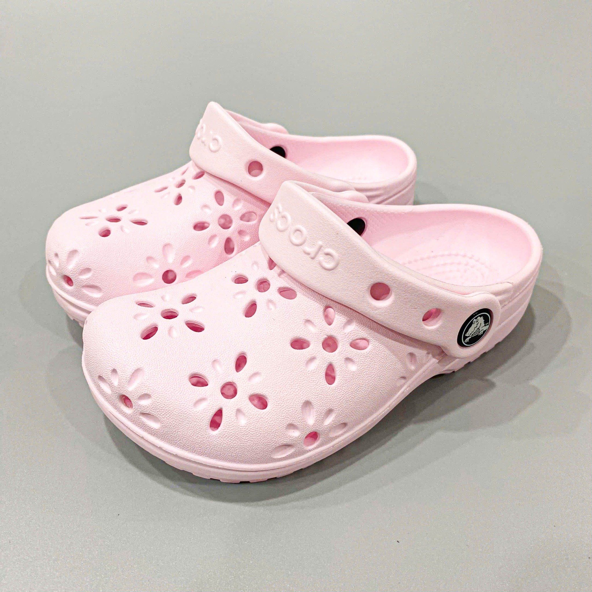  Sục classic Dinas floral cutout trẻ em màu hồng chính hãng 