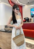  Túi cói kẻ đi biển 