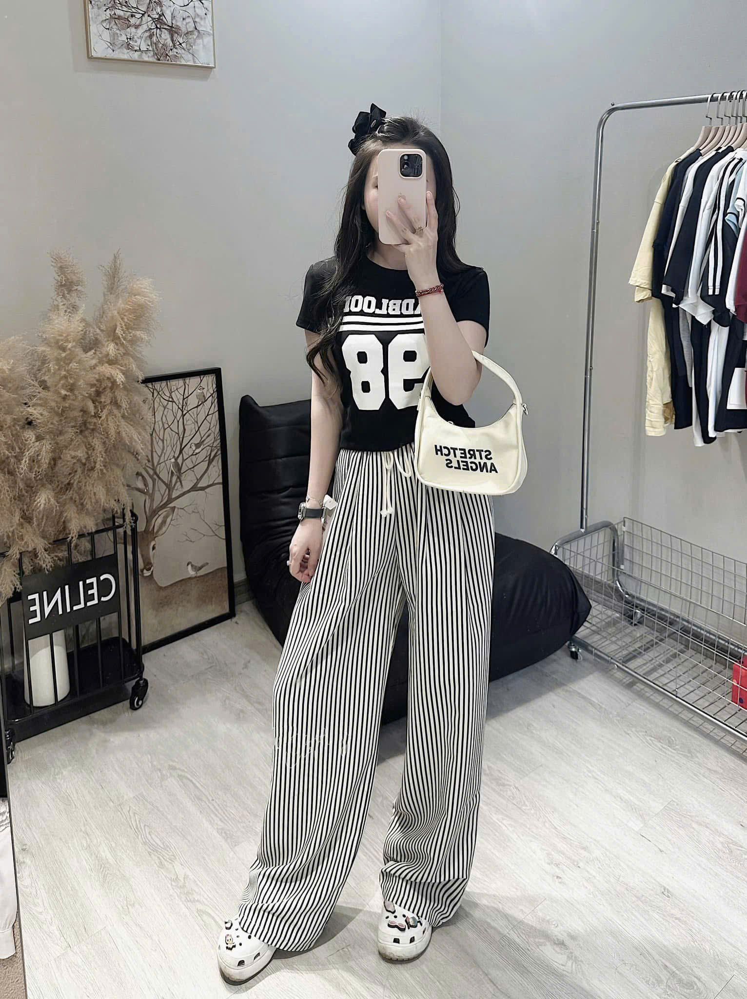 Quần ZA.NE kem sọc 