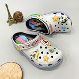  Sục Classic Clog Silver Nữ The Powerpuff Girls Xuất Khẩu 