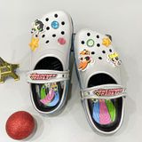  Sục Classic Clog Silver Trẻ Em The Powerpuff Girls Xuất Khẩu 