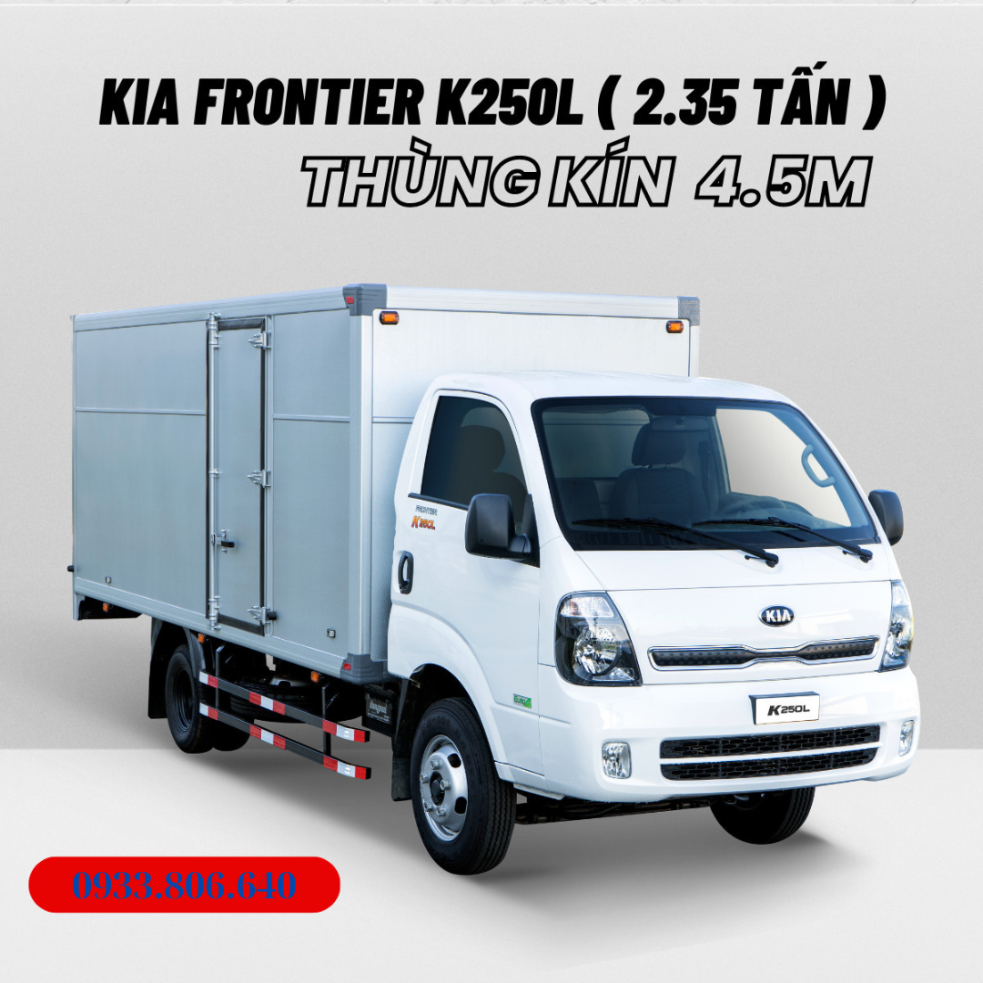XE TẢI KIA FRONTIER K250L THÙNG KÍN TẢI TRỌNG 2.350 KG