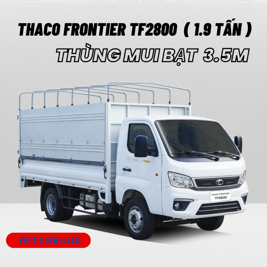XE TẢI THACO FRONTIER TF2800 THÙNG MUI BẠT TẢI TRỌNG 1.990 KG
