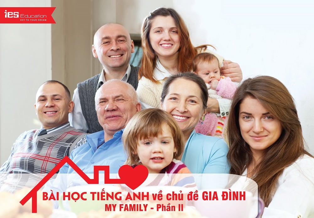 Bài học tiếng Anh về chủ đề gia đình - family (phần 2)