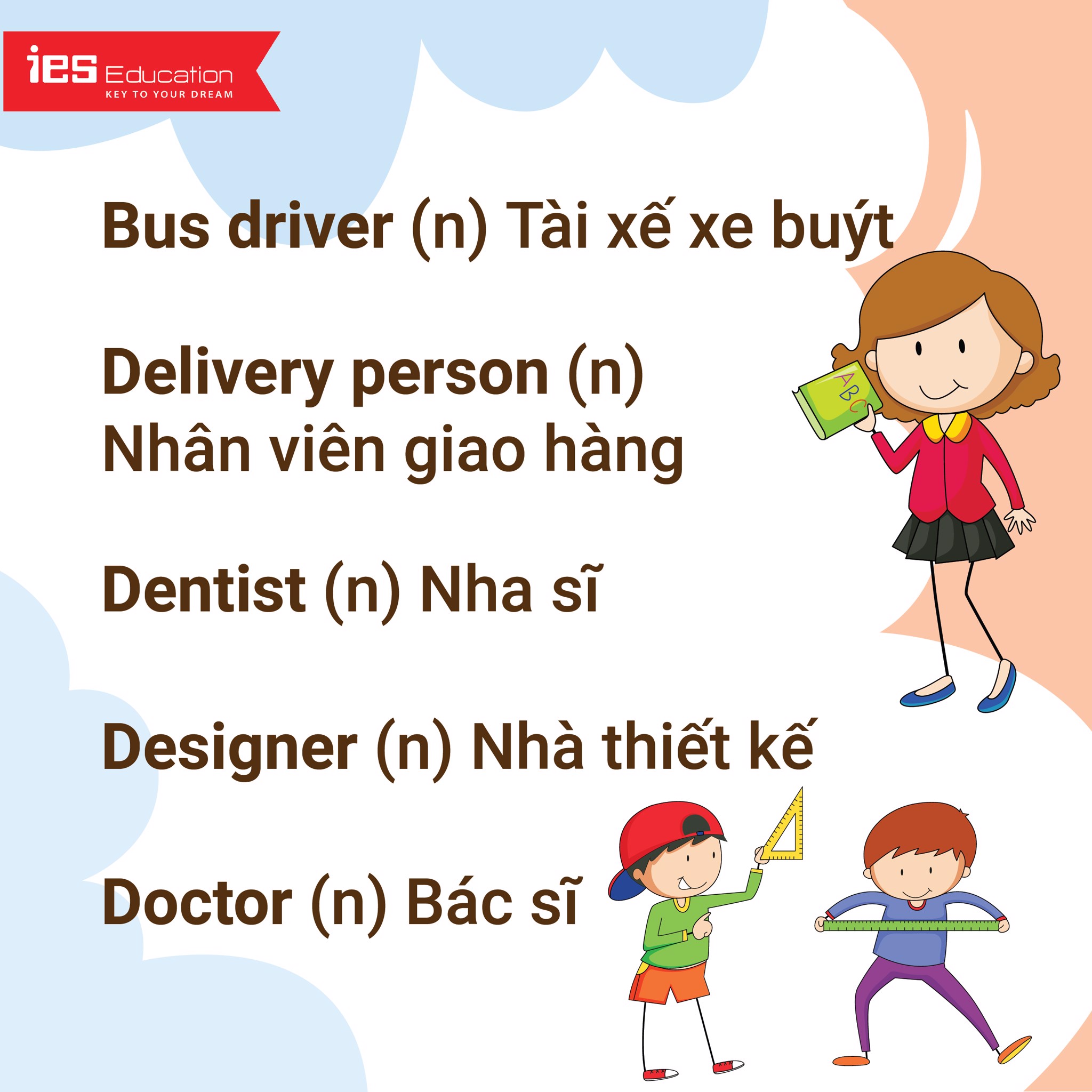 học từ vựng tiếng Anh chủ đề nghề nghiệp - IES Education