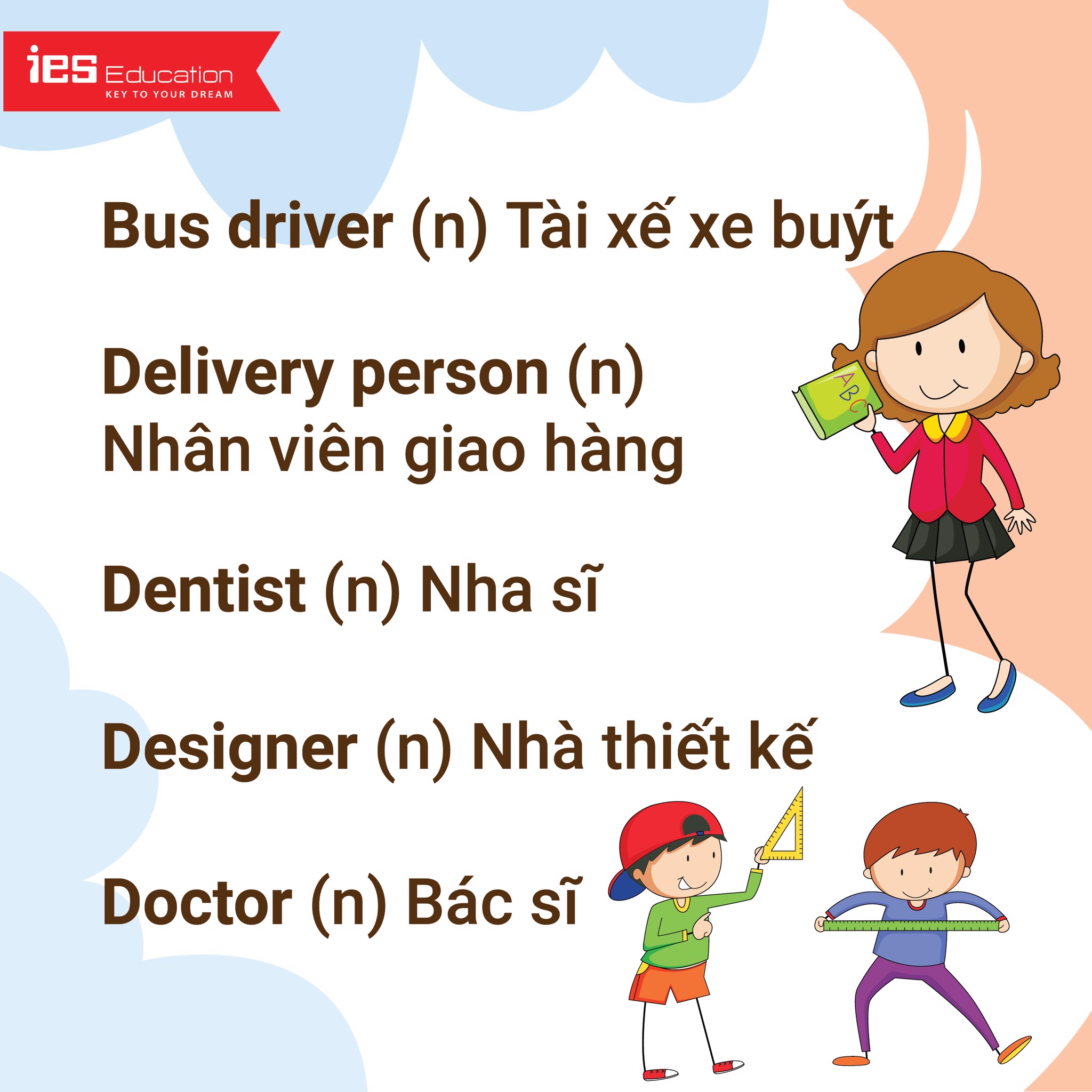  học từ vựng tiếng Anh chủ đề nghề nghiệp - IES Education