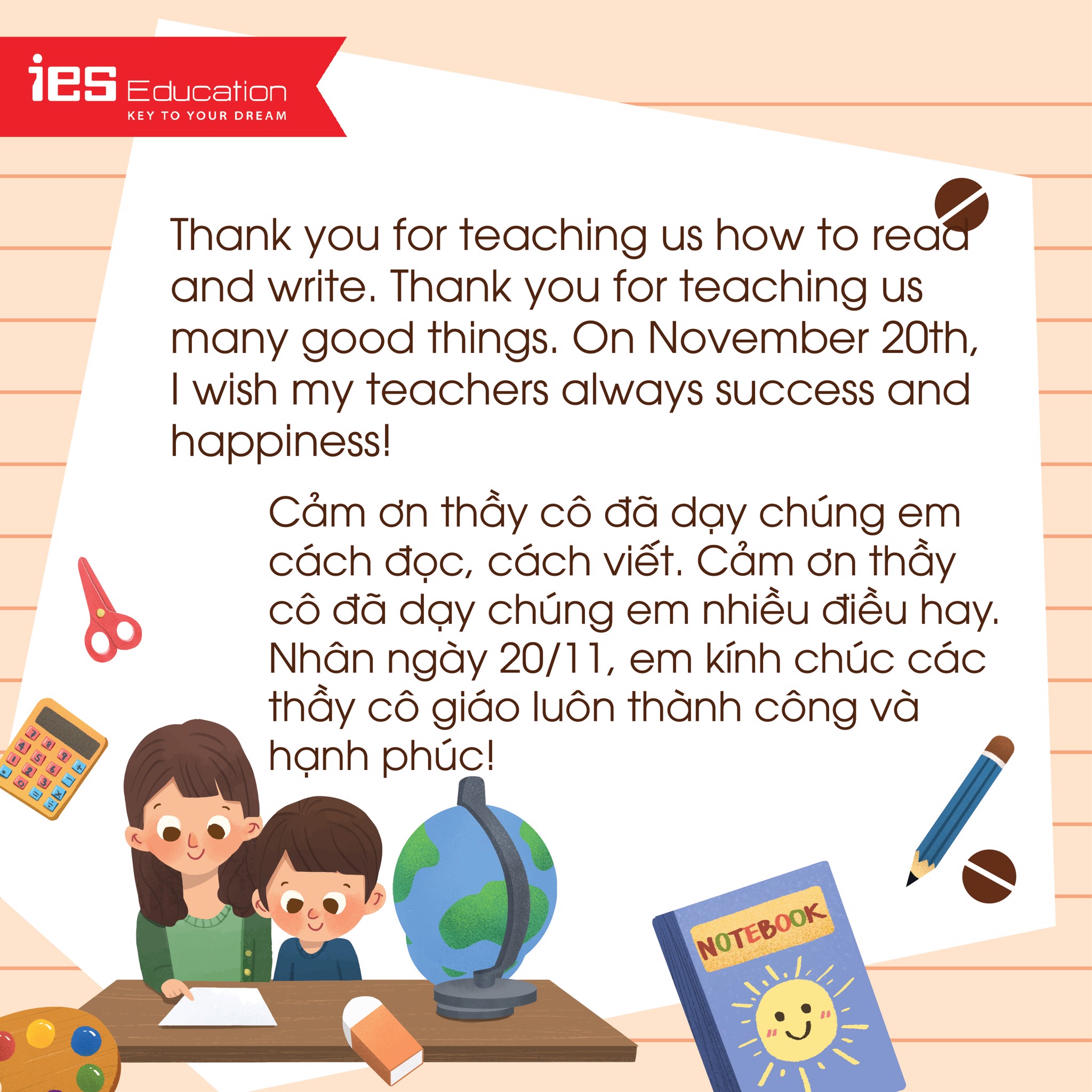 Những lời chúc 20/11 - IES EDUCATION