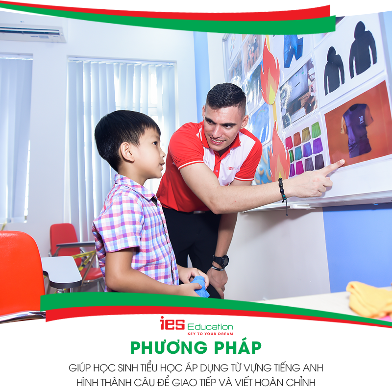 Phương pháp giúp học sinh tiểu học áp dụng từ vựng tiếng Anh hinh thành câu giáo tiếp và viết hoàn chỉnh ies educaton