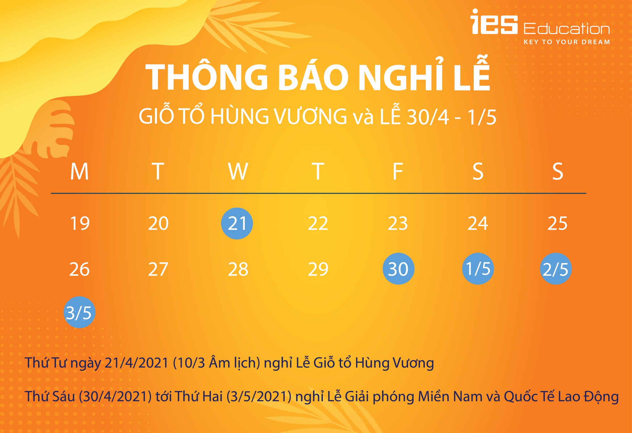 NGHỈ LỄ