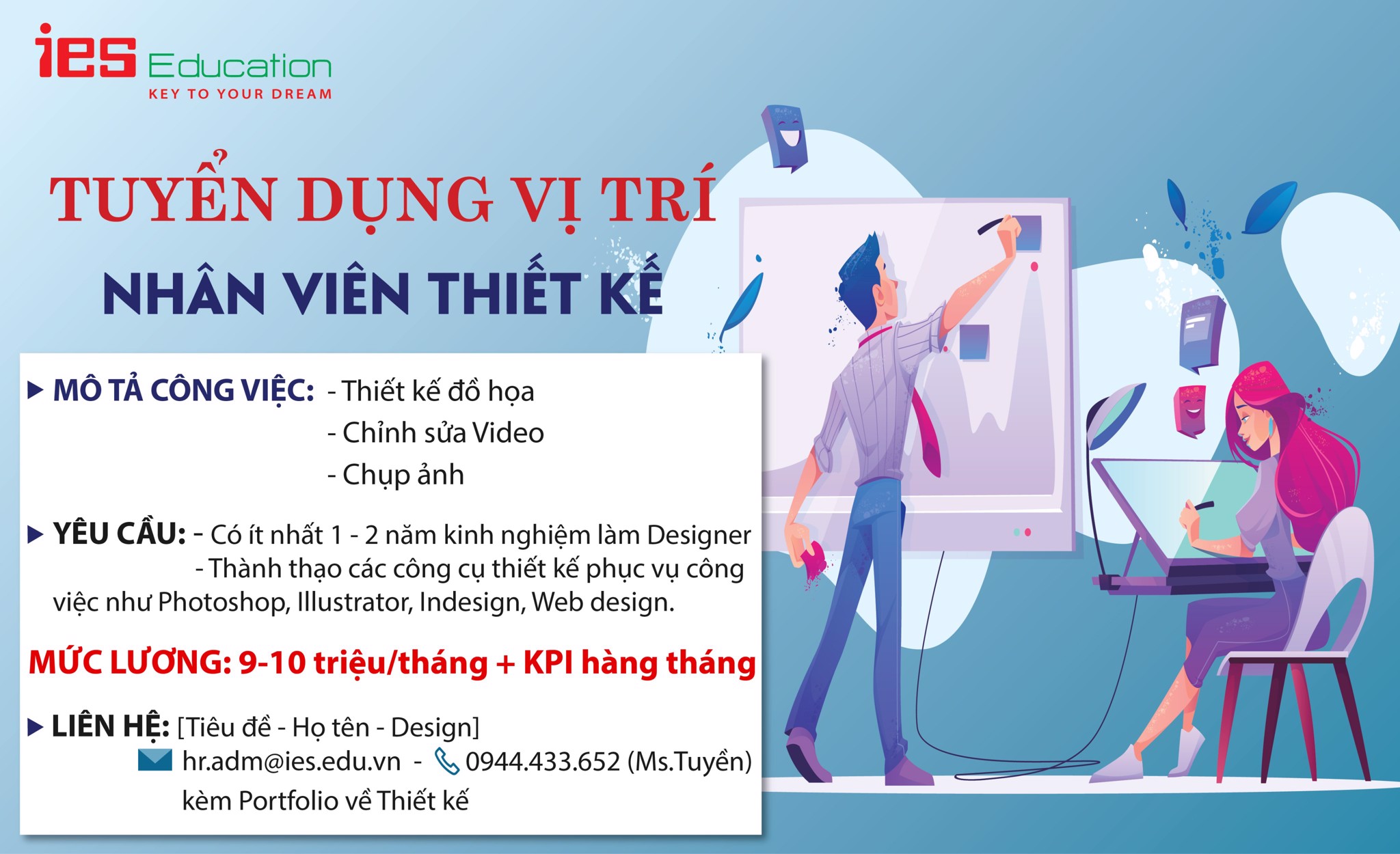 tuyển dụng designer ies education