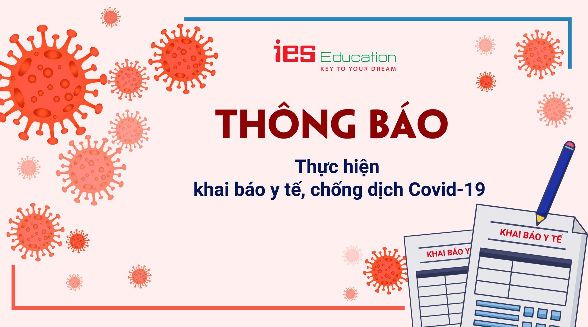 Thông báo thực hiện khai báo y tế, chống dịch Covid-19