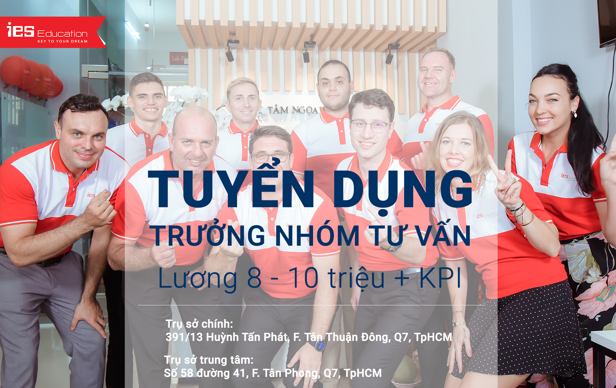 Tuyển dụng team leader tư vấn tại IES Education