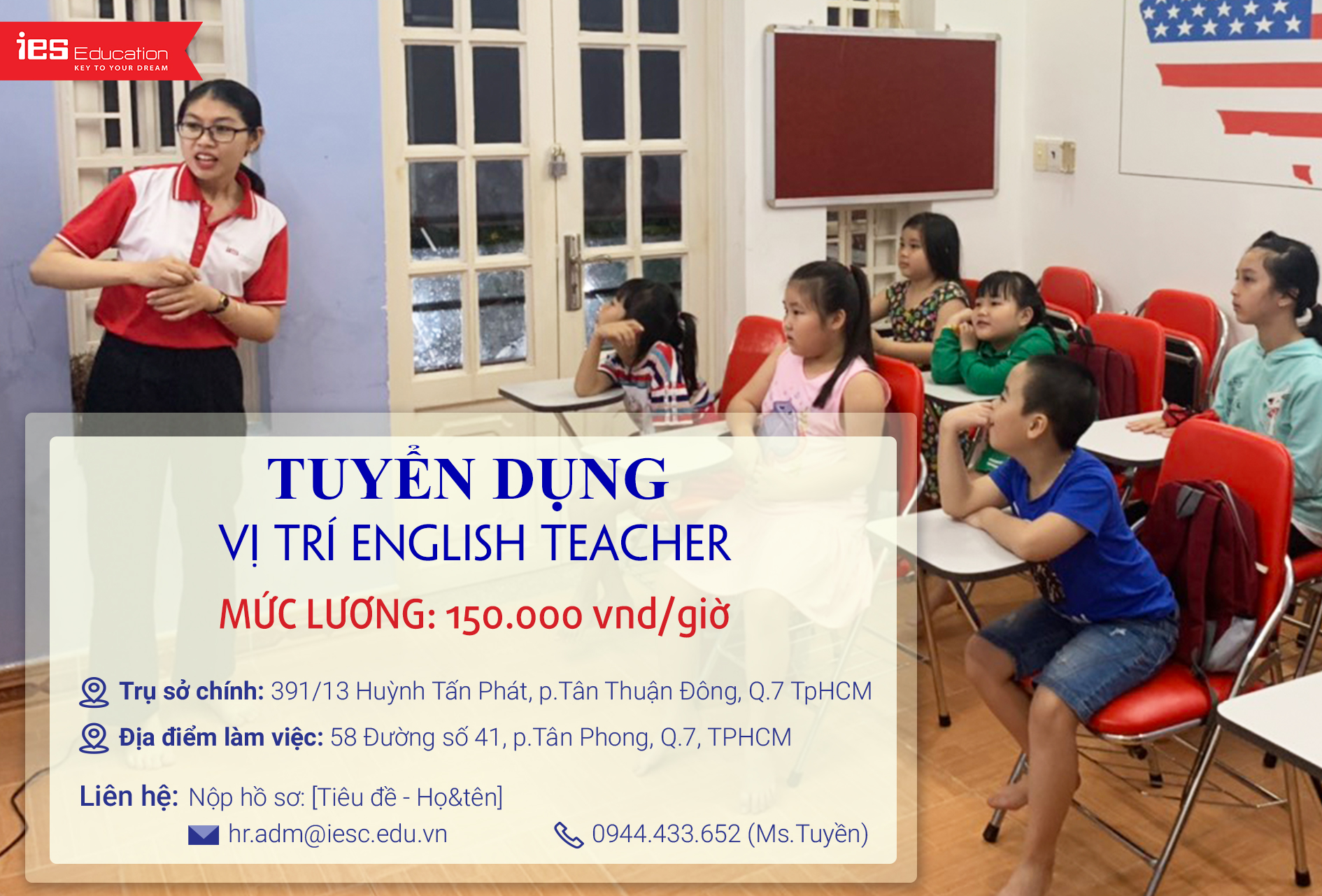 tuyển dụng vị trí English Teacher