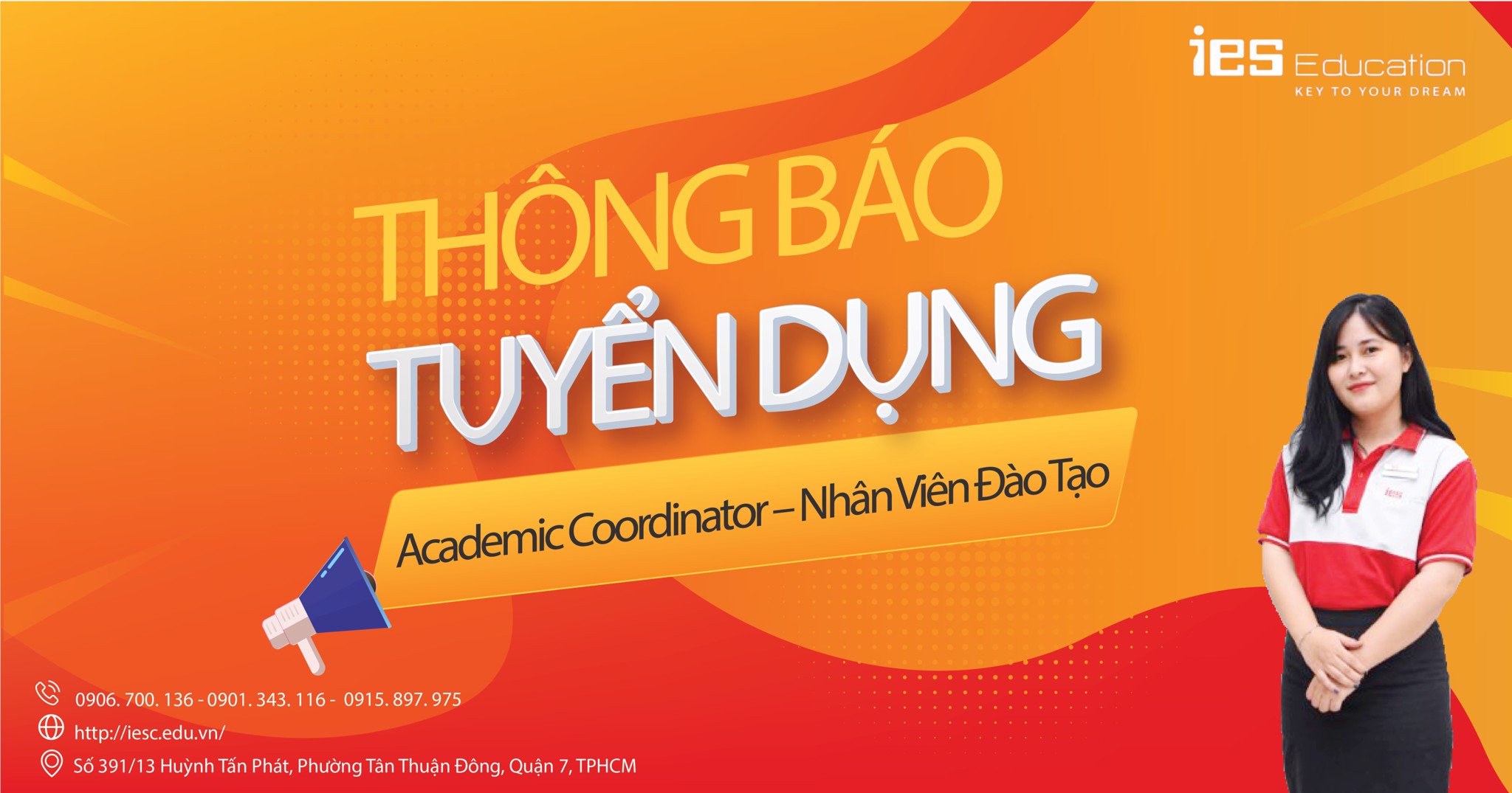 TUYỂN DỤNG NHÂN VIÊN ĐÀO TẠO - Academic Coordinator