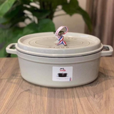 Nồi gang đúc Oval Staub 29cm - 4,5L màu trắng