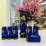 Bộ bình cốc pha lê xanh ngọc