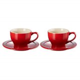 Sét 2 tách 2 đĩa cafe Le Creuset
