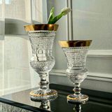 Bình hoa pha lê CUP mài mạ vàng 24k