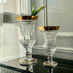  Bình hoa pha lê CUP mài mạ vàng 24k 