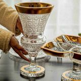 Bình hoa pha lê CUP mài mạ vàng 24k