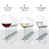 Bộ 18 ly rượu vang Nachtmann made in Germany