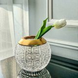 Bộ 2 Lọ hoa pha lê cầu