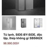 Tủ lạnh SMEG SBS662X Side by Side 538 lít