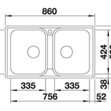 Chậu rửa bát Blanco LEMIS 8-IF - Made in EU