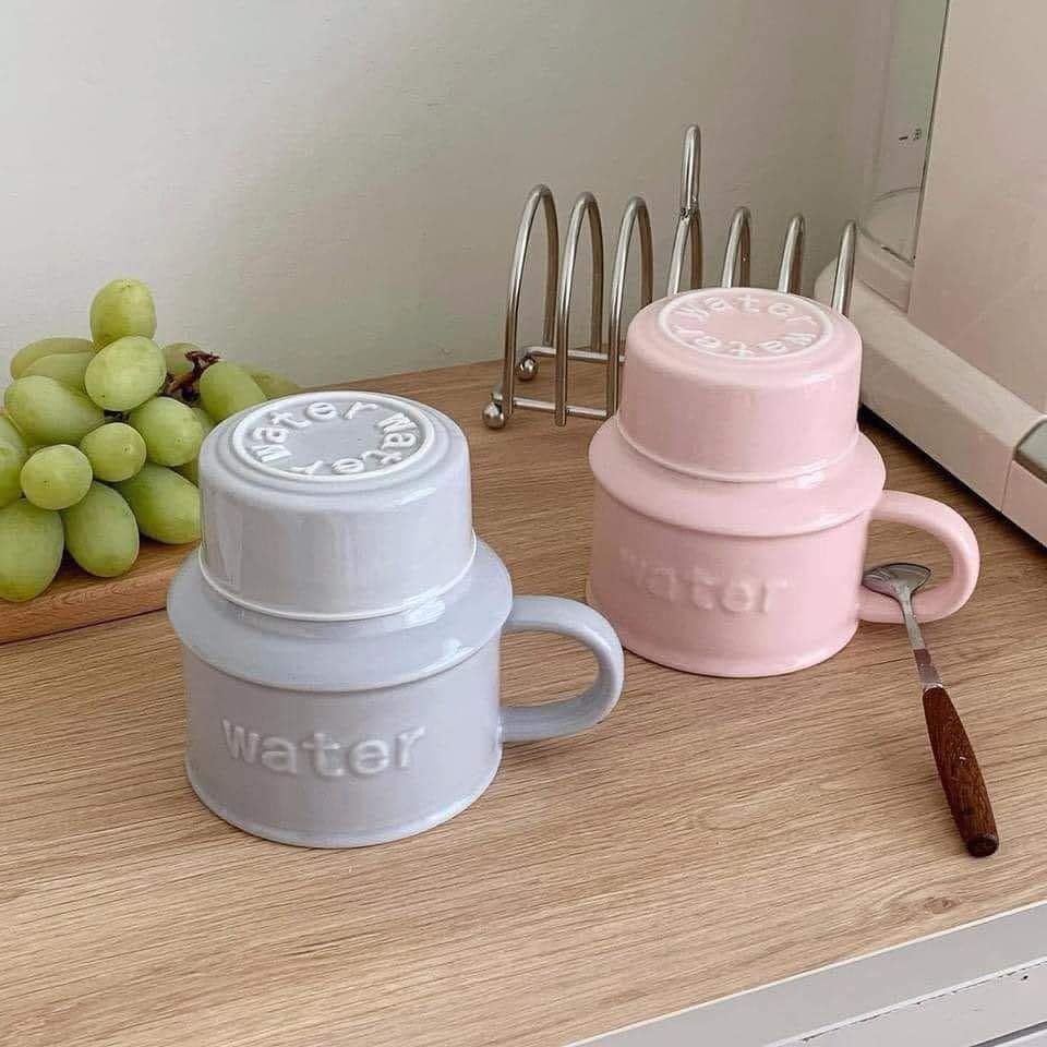 Bộ 2 cốc sứ cao cấp kèm nắp cực xinh