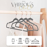 Bộ mắc nhung móc đồng hãng Velvet