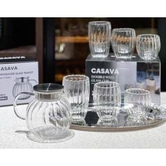 Bộ 6 cốc Podium 2 lớp Casava mix size mẫu 2024 