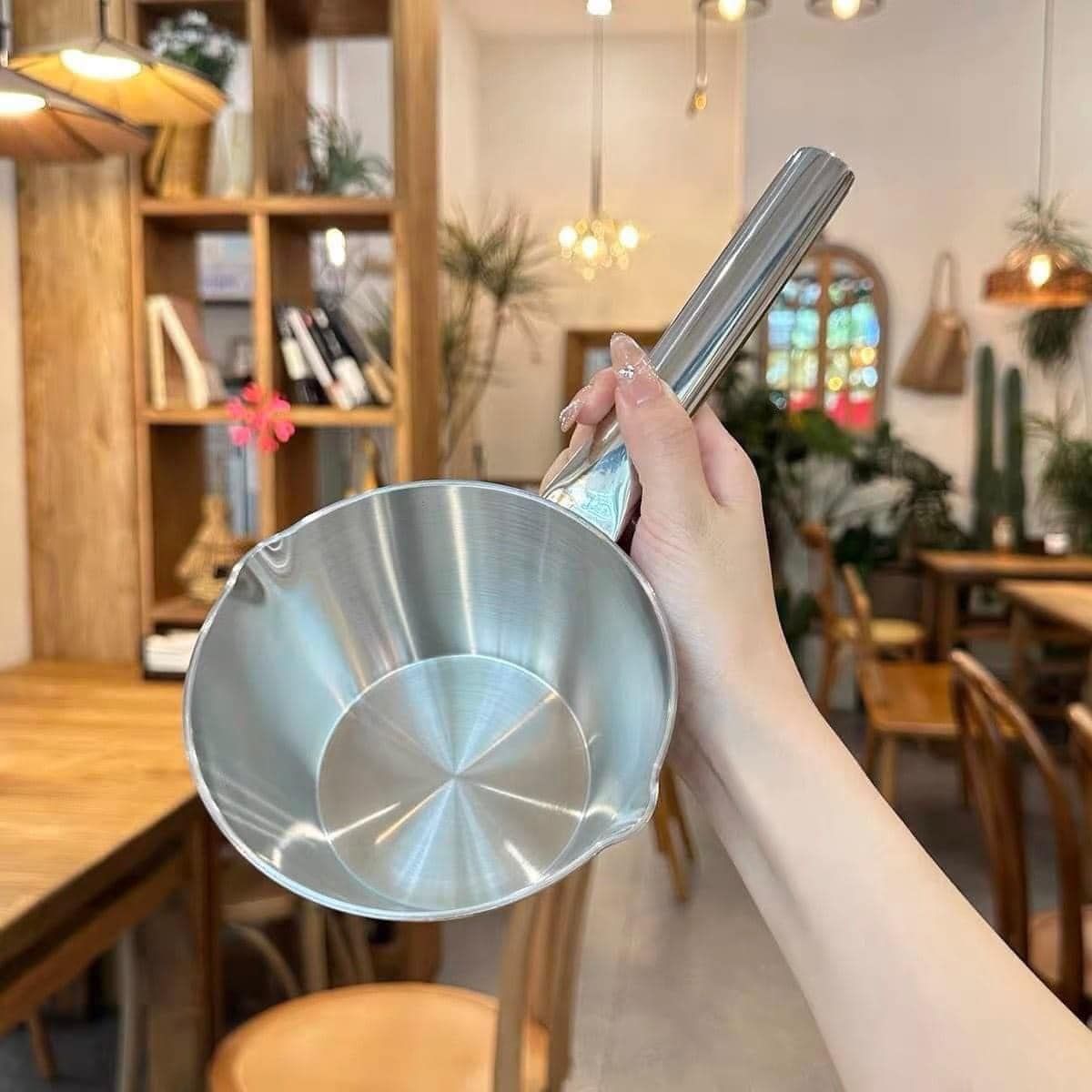 Nồi inox liền đáy 13cm CM Germany nắp kính cường lực