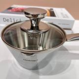 Nồi inox liền đáy 13cm CM Germany nắp kính cường lực