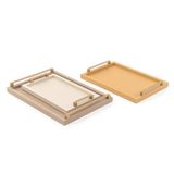 Khay đựng đồ Jupiter cầm tay đồng thau nhôm mạ crôm