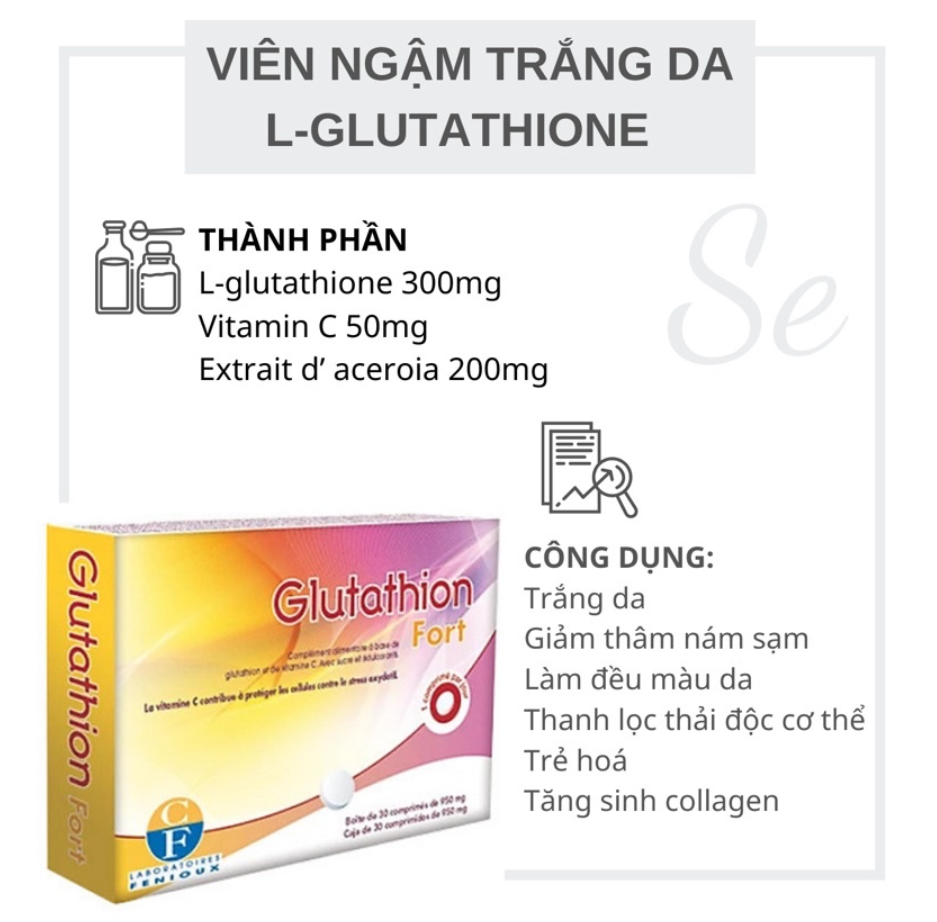 viên ngậm trắng da glutathione Viên ngậm trắng da Glutathion Fort – Gia dụng xách tay Đức