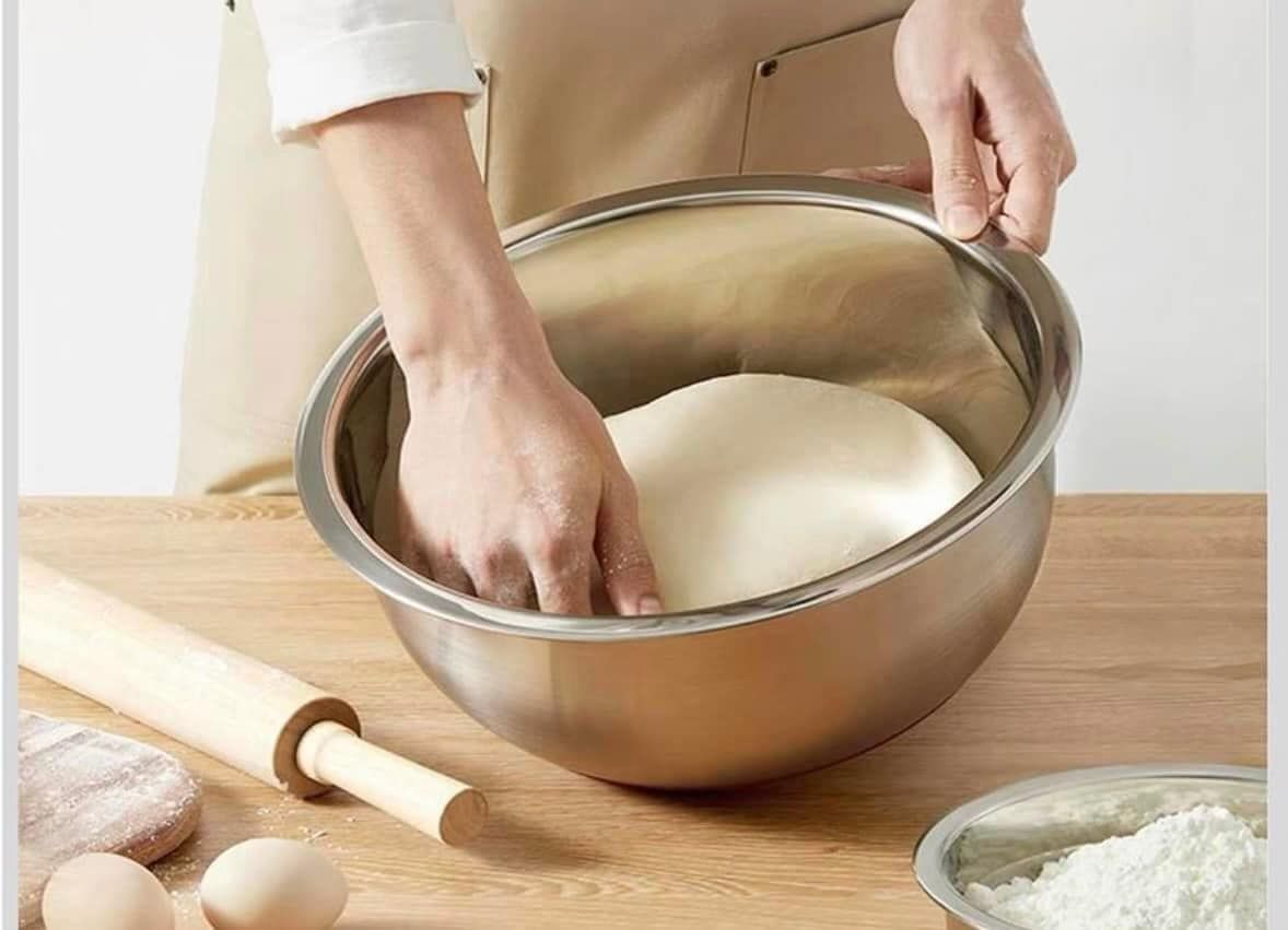 Bộ âu và rổ 4 món Tramontina inox 304 kèm nắp