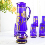 Bộ bình cốc pha lê xanh ngọc